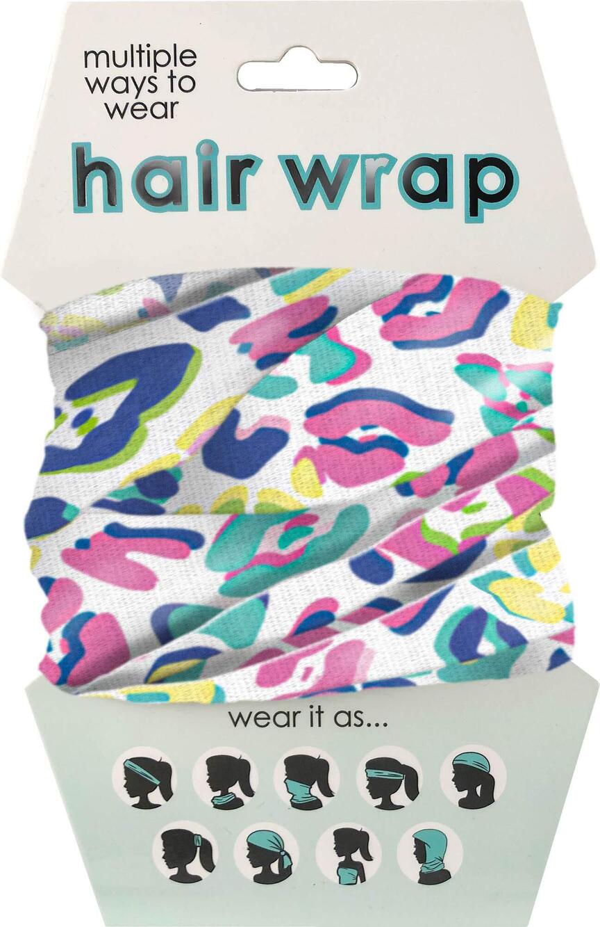 1707 Leopard Print Hair Wrap - Multifunctional Bandanna, Headband, Hair